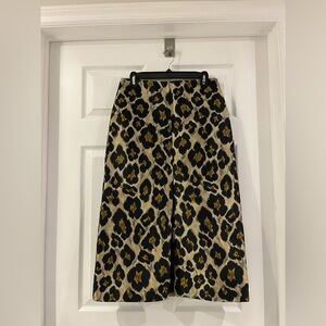 Sézane (Paris) Leopard Print Midi Skirt- size 38